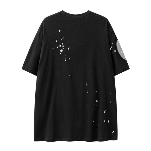 Playera Patchwork Irregular de Manga Corta para Hombre - Image 5