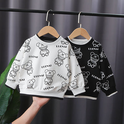 Playera Infantil Estilo Coreano con Oso Estampado Completo - Image 6