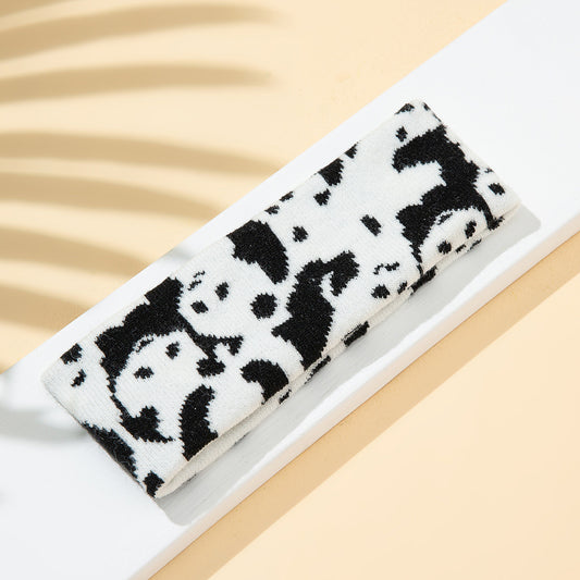 Banda Deportiva Elástica Absorbente de Sudor con Patrón Panda y Vacas