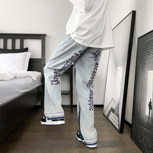 Pantalones Vaqueros Holgados de Pierna Recta para Hombre - Image 4