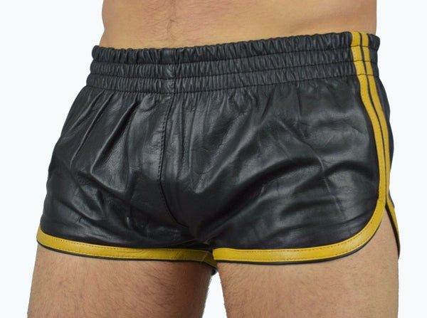 Shorts de Cuero PU con Detalles en Contraste - Estilo Europeo Moderno