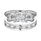 Plateado S925 Blanco Rectangular Ice Flower Cut 8A Blanco Rectangular Zircon Double-layer Ring DY121039 S W WH No 6
