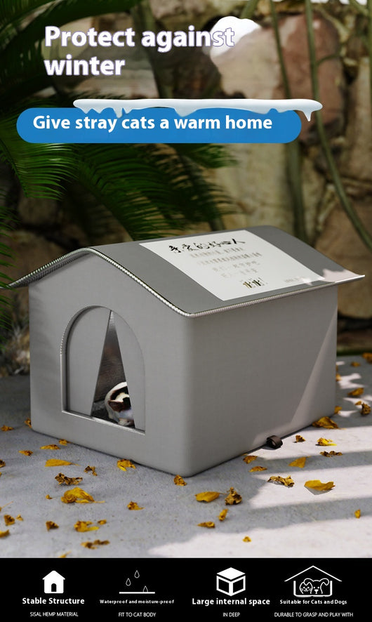 Casa Térmica Impermeable para Gatos Callejeros - Refugio de Invierno - Image 18
