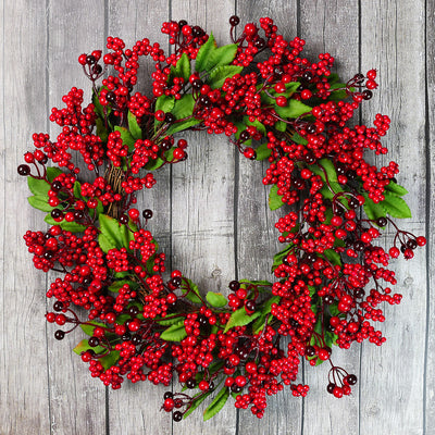 Guirnalda Navideña con Frutos de Espino Chino - Adorno para Árbol de Navidad