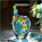 Jarrón Decorativo de Porcelana con Patrón de Loro Esmaltado