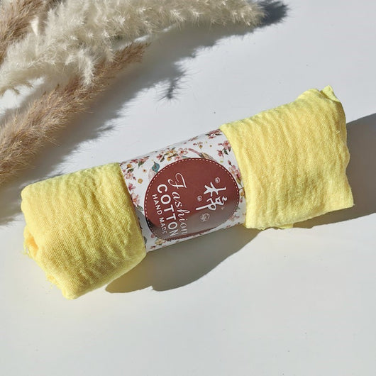 Pañuelo de Algodón y Lino Arrugado Monocromático - Image 94