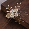 Horquilla de Oro con Perla y Diamante en Forma de U