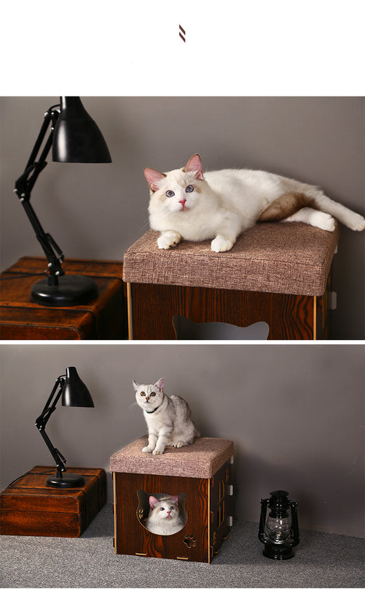Cama Multifuncional para Gatos Adultos con Rascador Integrado y Nido Desmontable - Image 10
