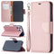 Funda Cartera Flip con Patrón Litchi, Correa y Protección Total