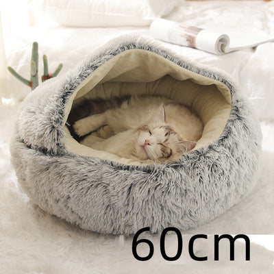 Cama 2 en 1 para Perros y Gatos - Cama Cálida de Felpa Suave Tipo Casa - Image 30