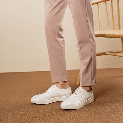 Zapatos de Verano para Hombre en Cuero Bovino con Tallado Broch Transpirable - Image 4