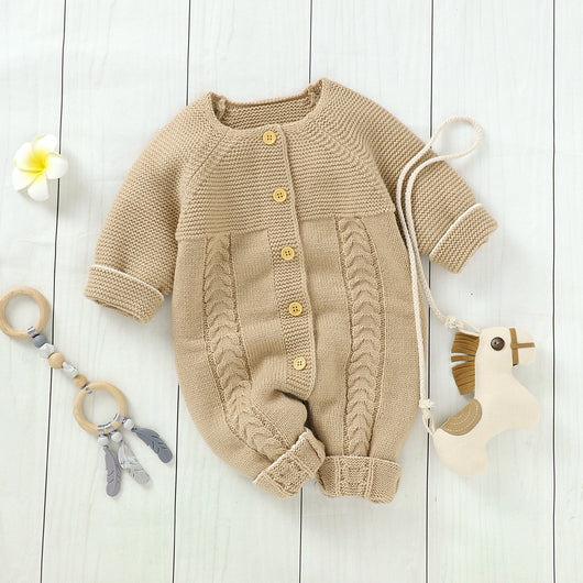 Enterizo Tejido de Punto para Niños - Diseño Clásico de Botón Único - Image 4
