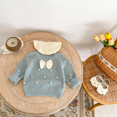 Blusa Infantil de Algodón con Moño y Mangas Largas - Image 9