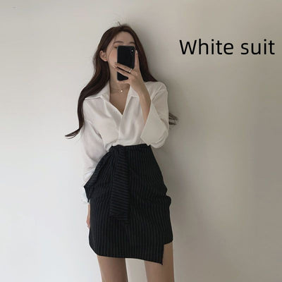 Conjunto de Dos Piezas: Blusa y Falda Talle Alto Evasé Reductora - Image 18