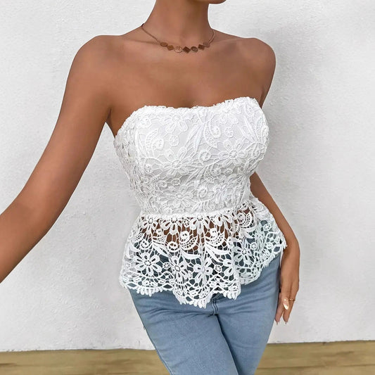 Blusa Sin Mangas con Encaje Bordado - Image 2