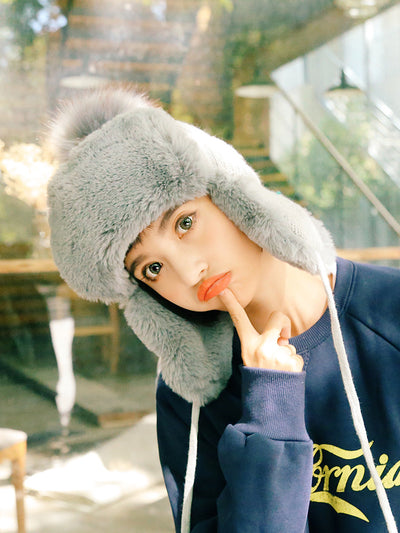 Gorro de Lana Tejido Invierno para Mujer - Estilo Lei Feng - Image 7