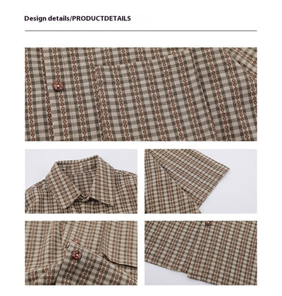 Camisa Retro Japonesa a Rayas - Estilo Preppy Holgado de Manga Corta - Image 11