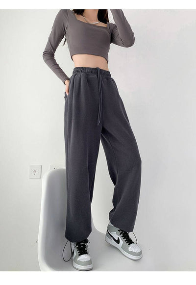 Pantalones Anchos de Cintura Alta Cómodos para Primavera y Otoño - Image 10