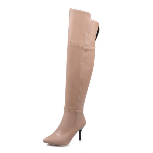 Botas Stiletto Hasta la Rodilla con Cierre de Cremallera para Mujer - Image 6