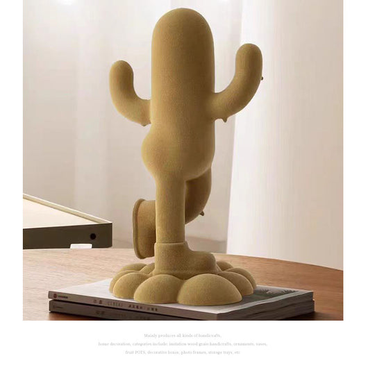 Adorno Decorativo Cactus Humanizado con Textura Suave - Image 13