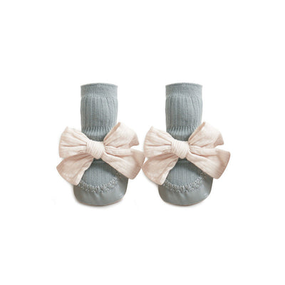 Zapatos de Suela de Cuero para Bebé + Calcetines Tubo Otoño - Image 4