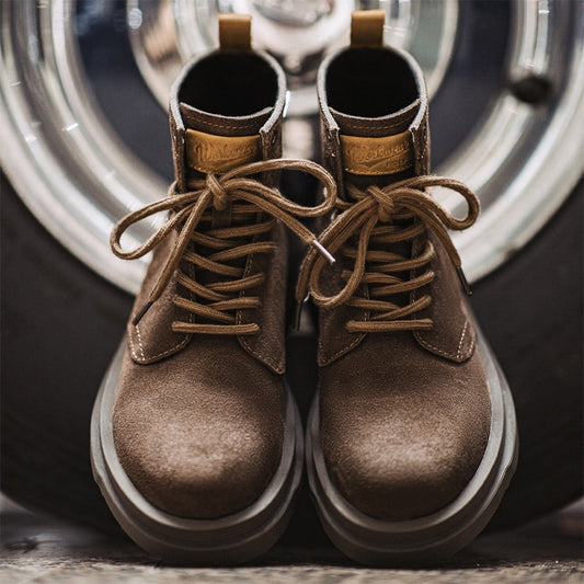 Botas Martin Retro Plataforma Gamuza Hombre - Estilo Casual Urbano