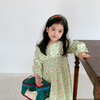 Vestido Infantil Estilo Occidental con Flores - Image 9