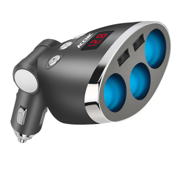 Cargador de Auto Inteligente Triple Puerto USB para Teléfono y Accesorios