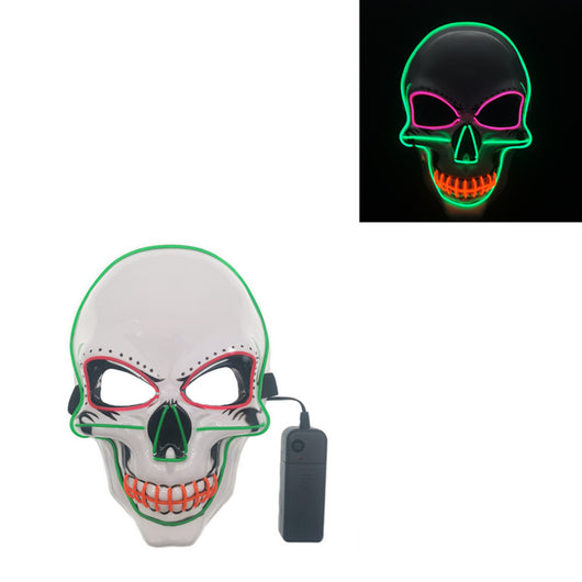 Máscara Calavera LED Resplandeciente con Líneas de Neón - Image 6