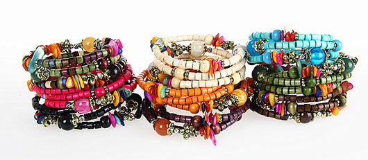 Pulsera de Madera Vintage con Cuentas Budistas y Detalles en Concha - Image 14