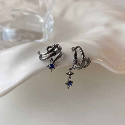 Aro de Oreja Zirconia Estrella - Aretes sin Perforación con Estilo Personalizado - Image 7