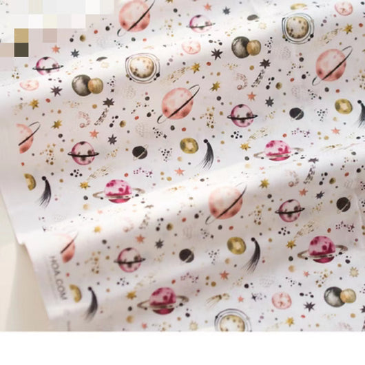 Tela de Algodón Estampada Digitalmente con Diseño Patchwork Universo Artístico Cielo Estrellado - Image 5