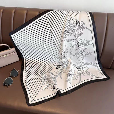 Pañuelo de Seda Protección Solar - Cuello Versátil y Sujetador de Cabello - Image 51