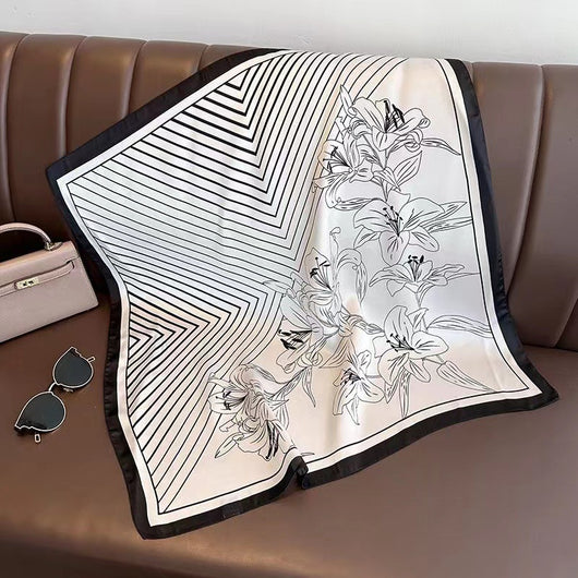 Pañuelo de Seda Protección Solar - Cuello Versátil y Sujetador de Cabello - Image 51