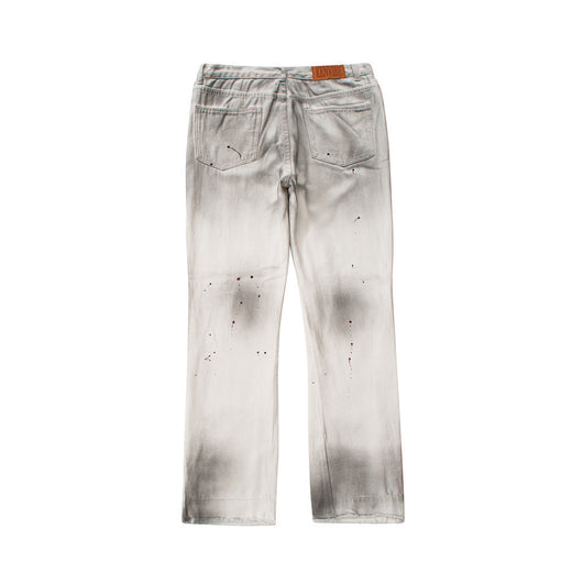 Jeans Tie-Dye Desgastados con Bordes Crudos para Hombre - Image 2