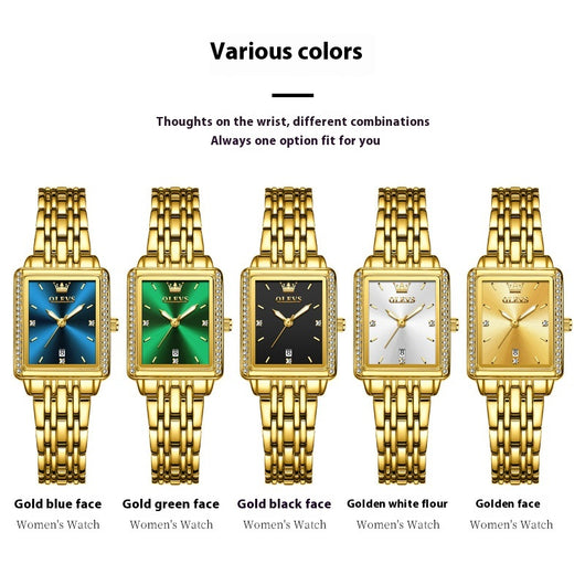 Reloj de Cuarzo Elegante Cuadrado Versátil para Mujer - Image 2