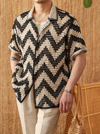 Cardigan Tejido Corto Holgado para Playa - Image 10