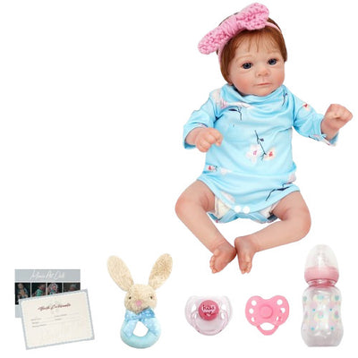 Muñeca Bebé Realista 17 Pulgadas con Vestido Floral - Image 14