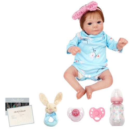 Muñeca Bebé Realista 17 Pulgadas con Vestido Floral - Image 14