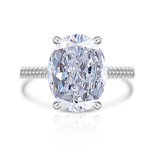 Anillo Versátil de Diamante Hielo Floral en Carbono Alto para Mujer - Image 5