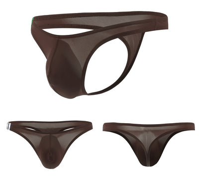 Tanga de Tiro Bajo para Hombre - Seda de Hielo Transparente y Sexy - Image 4