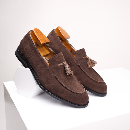 Mocasines de Ante Estilo Británico sin Cordones para Hombre