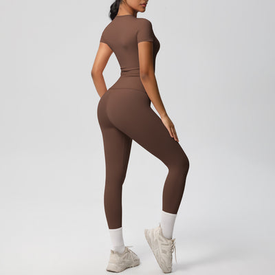 Conjunto Deportivo Mujer: Playera y Pantalón Yoga Cintura Alta - Image 21