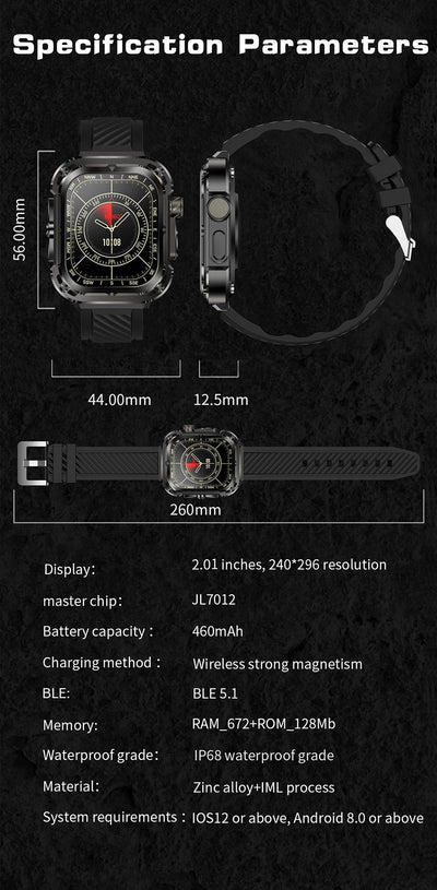 Reloj Inteligente Deportivo de Pantalla Grande con Monitor de Salud - Image 8
