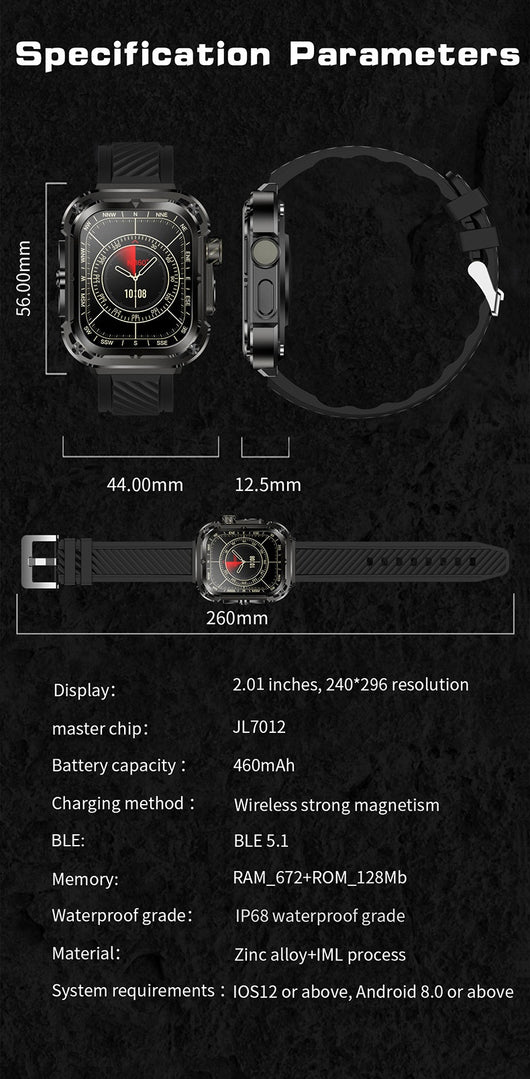 Reloj Inteligente Deportivo de Pantalla Grande con Monitor de Salud - Image 8
