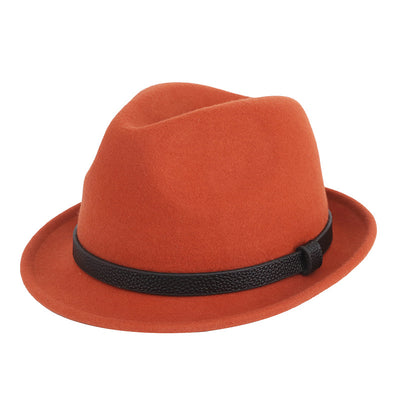 Sombrero Caballero Británico de Lana Pura con Ala Corta Enrollada - Otoño e Invierno - Image 7