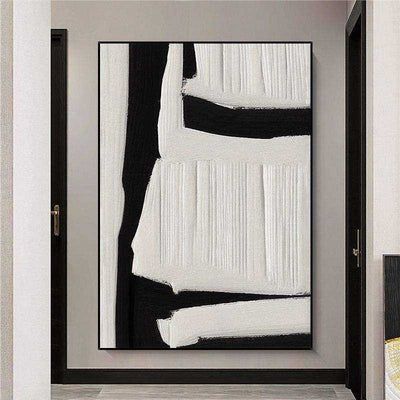 Cuadro Abstracto Minimalista Texturizado en Blanco y Negro - Arte Moderno Hecho a Mano - Image 7