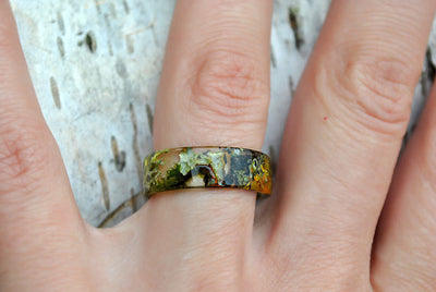 Anillo de Resina con Facetas Artesanal - Diseño Único y Personalizado - Image 9