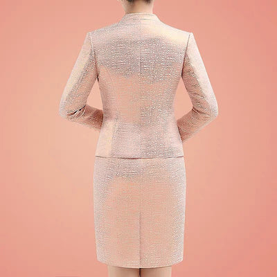 Traje de Madre Elegante en Color Sólido para Bodas - Image 2