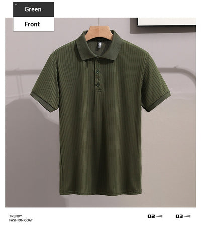 Camisa Ejecutiva Slim Fit de Manga Corta con Cuello Solapa - Image 23